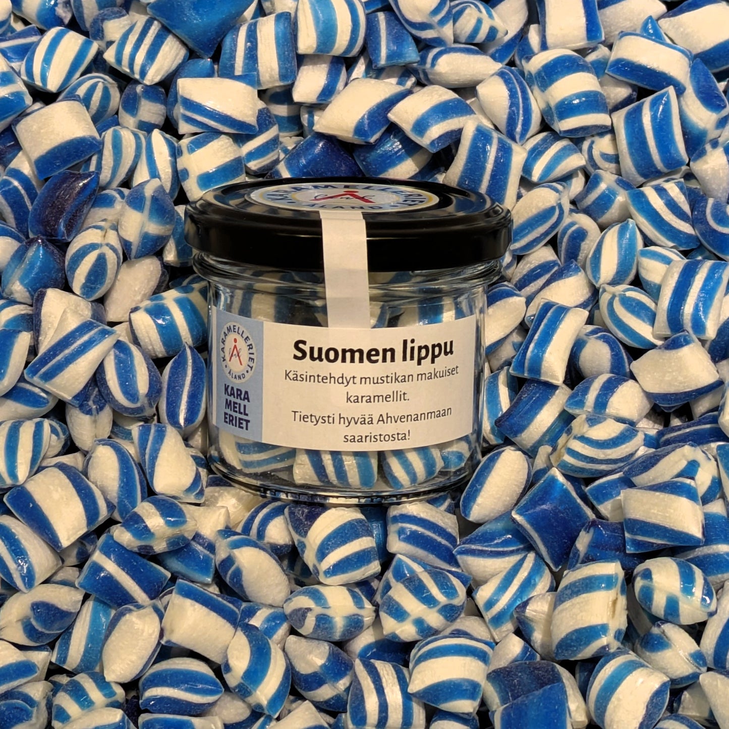 Suomen lippu-mustikkakarkit 70g