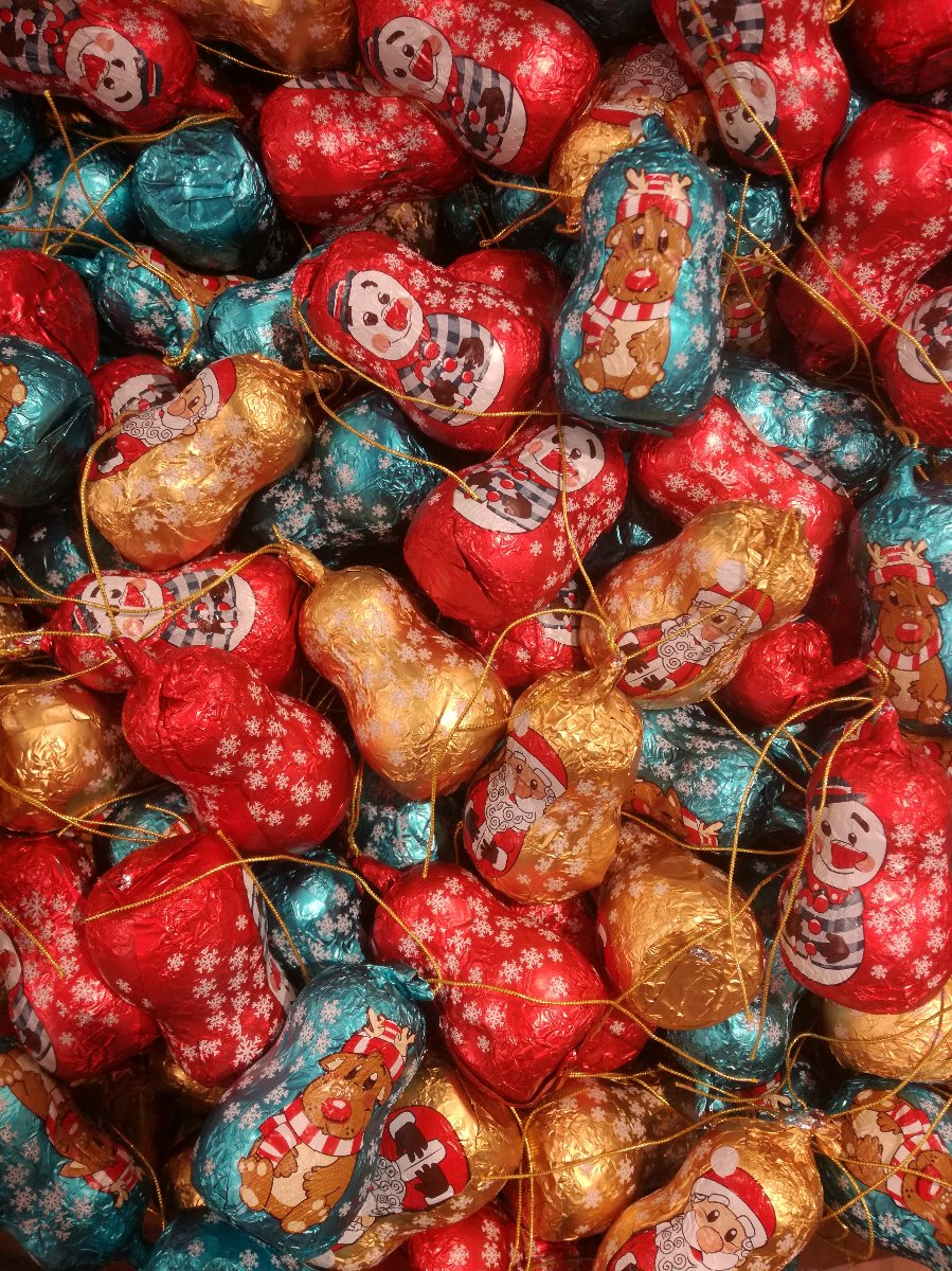 Ripustettavat suklaajouluhahmot 10g
