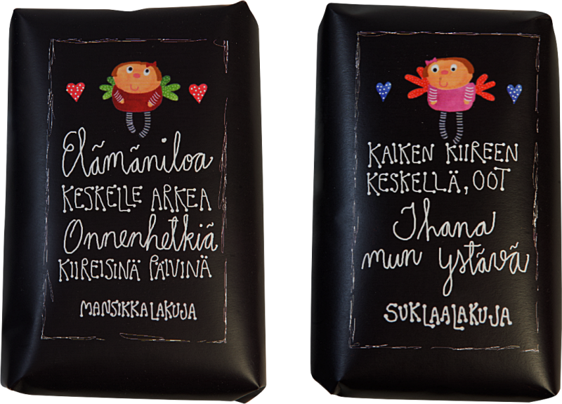 Mollimaijan lakut musta kuosi lajitelma