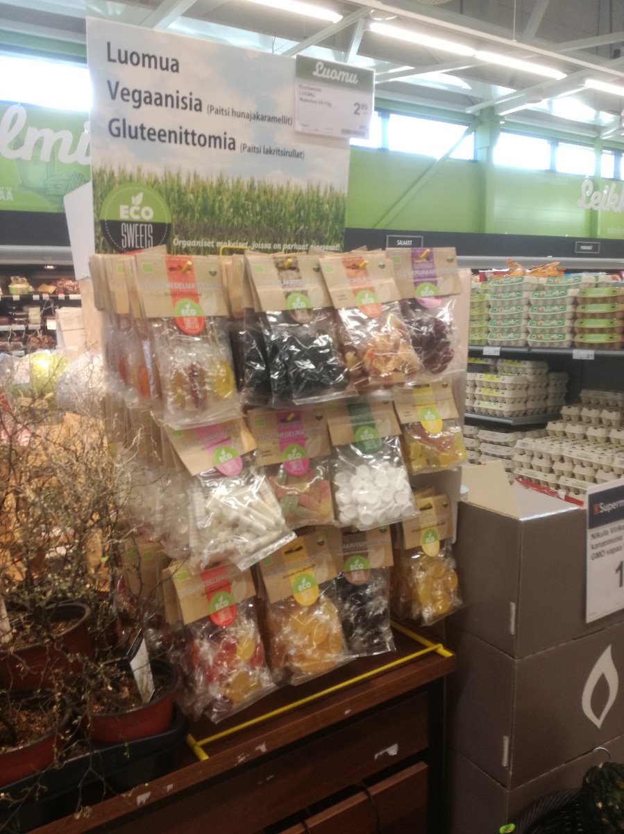 EcoSweets metallinen display