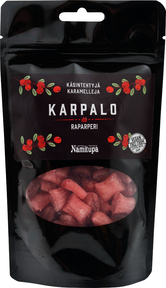 Karpalo-raparperikarkkipussi 100g