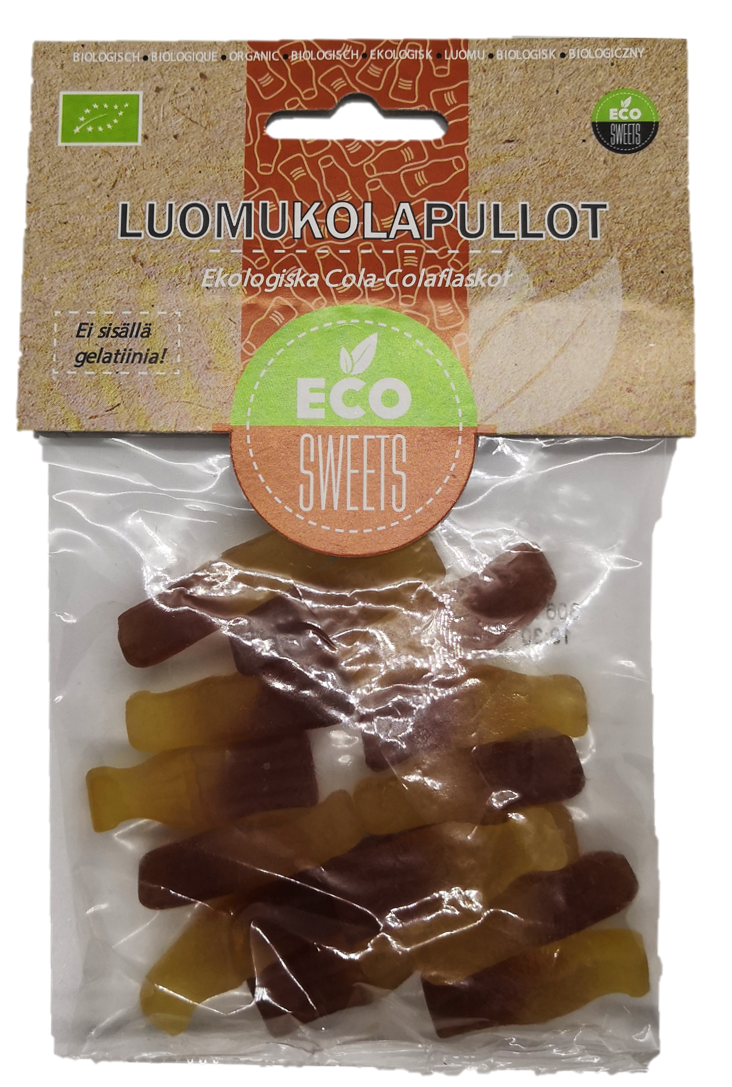 Luomukolapullot 75g