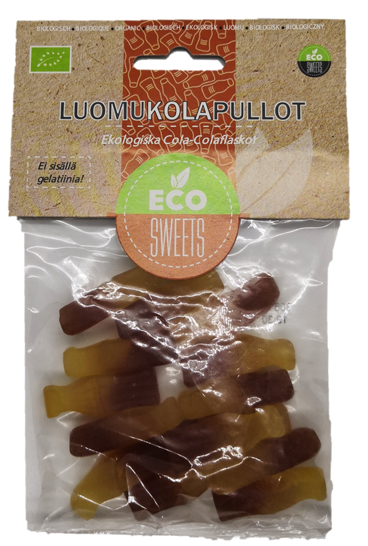 Luomukolapullot 75g